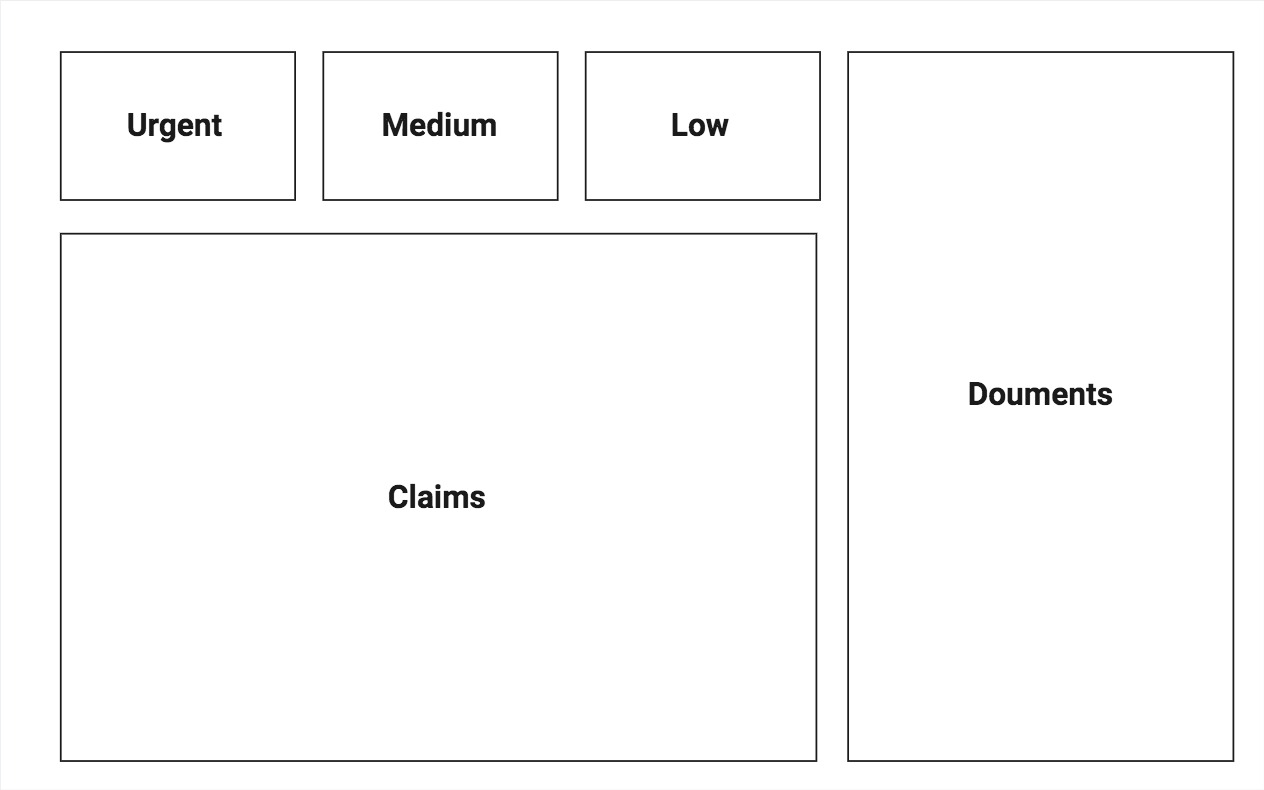 Sketch Option 2 with structured To-Do levels, Claims, and a Document panel